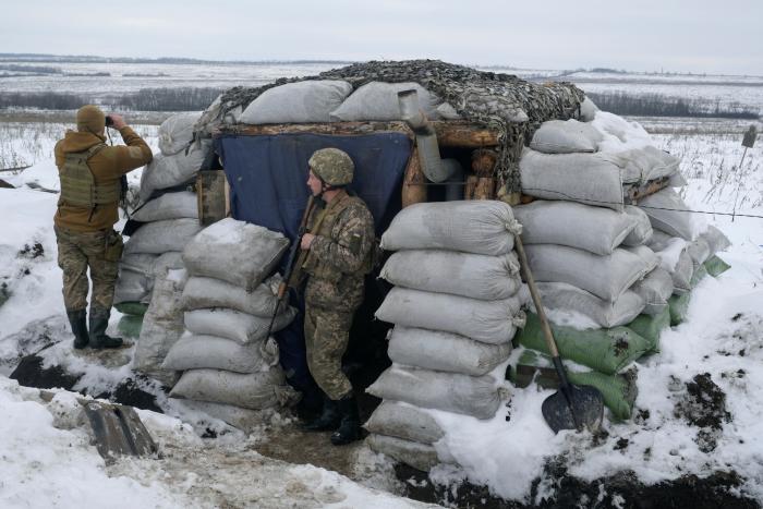 Ukrainas karavīru pozīcijas Austrumukrainā/REUTERS/Scanpix