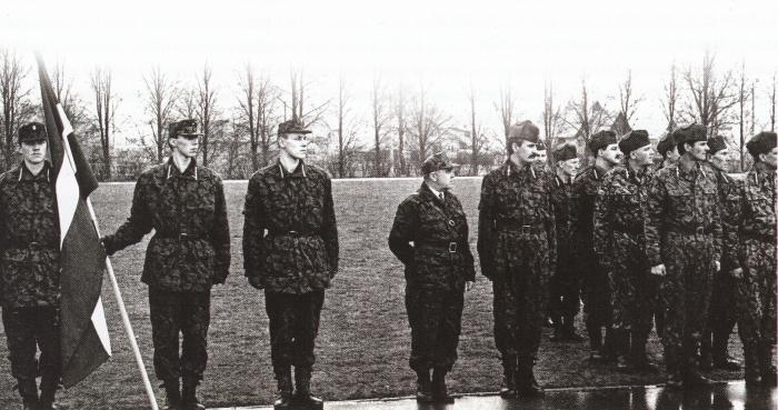 Latvijas Nacionālās Aizsardzības akadēmijas svinīgā atklāšana Mālpilī 1992. gada 6. aprīlī