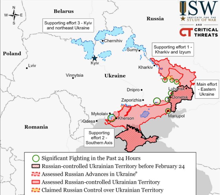 Krievijas izraisītā kara situācija – 20. aprīlis 