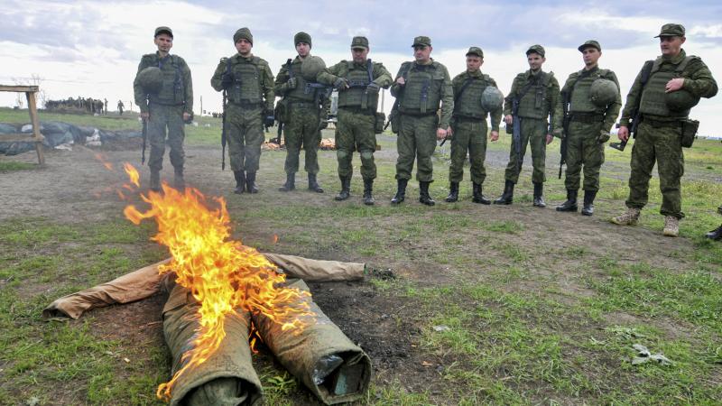 Agresorvalsts Krievijas mobilizēto karavīru apmācības process