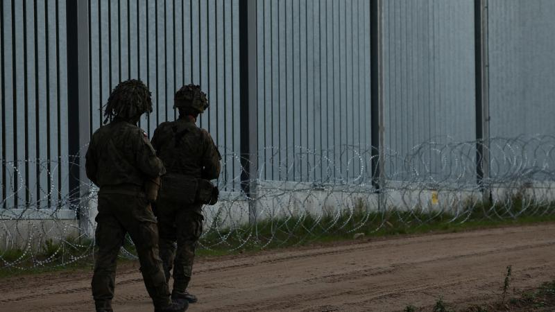 Polijas robežsargu patruļa gar Polijas un Baltkrievijas robežu