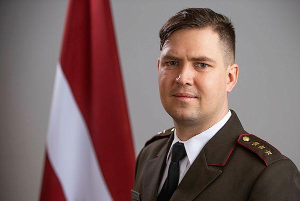 AMII rotas komandieris kapteinis Oskars Rozenbilds. Foto: Gatis Dieziņš/Aizsardzības ministrija