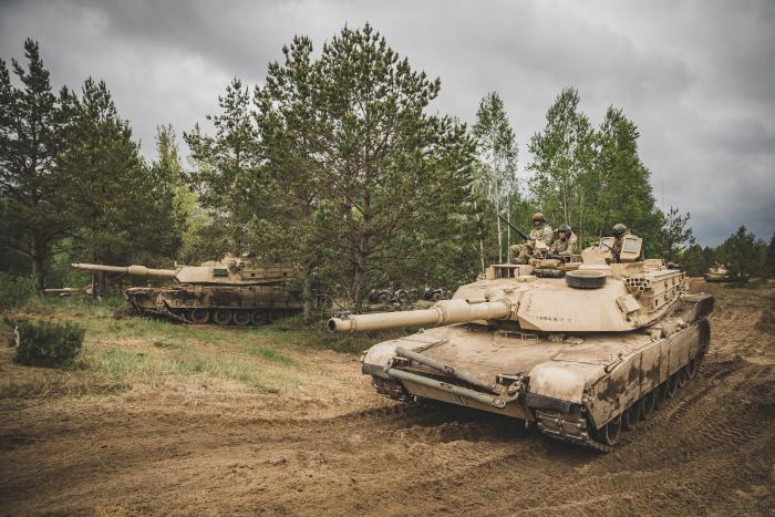 ASV tanks M1Abrams NBS mācībās Summer Shield/vsrž. Gatis Indrēvics/Aizsardzības ministrija