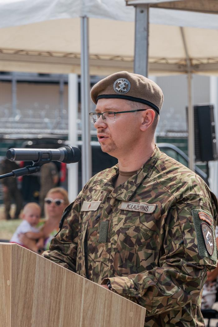 SzS MBDe Kaujas atbalta bataljona komandieris majors Kaspars Lazdiņš/ Sauszemes spēku Mehanizētā kājnieku brigāde