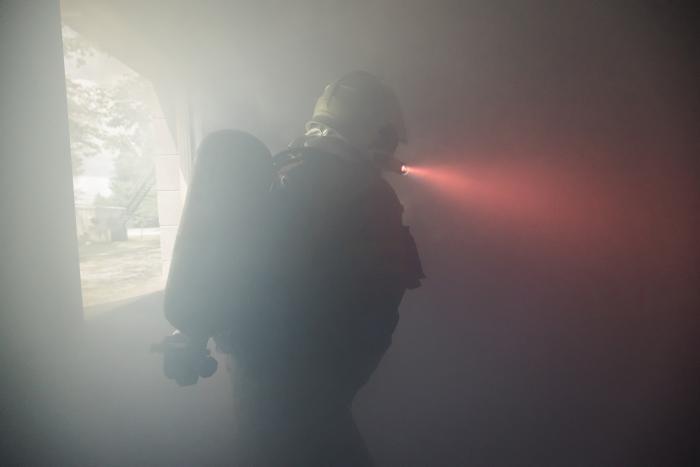 Foto: Latvijas karavīri - ugunsdzēsēji mācību "Northen Strike" laikā trenējas kopā ar ASV kolēģiem/vsrž. Gatis Indrēvics/Aizsardzības ministrija