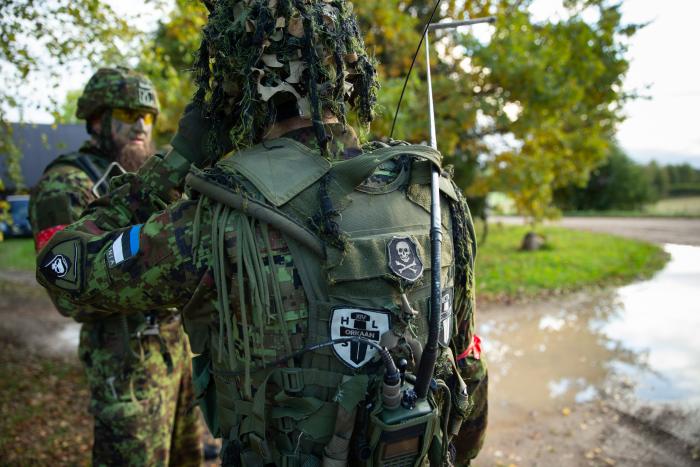 Igaunijas aizsardzības līgas "Kaitseliit" karavīri mācībās "Namejs 2021"/Gatis Dieziņš/Aizsardzības ministrija