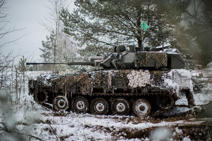 Foto: Starptautiskās militārās mācības "Winter Shield 2021"/ vsrž.  Gatis Indrēvics/Aizsardzības ministrija