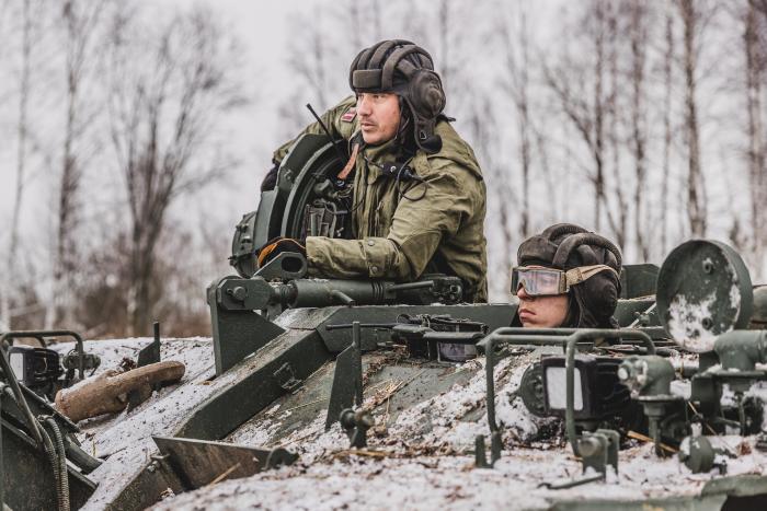 Foto: Starptautiskās militārās mācības "Winter Shield 2021"/ vsrž.  Gatis Indrēvics/Aizsardzības ministrija