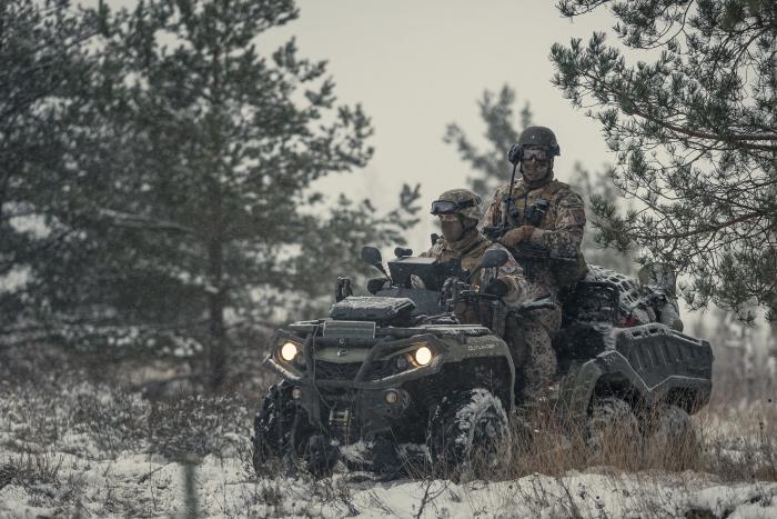 Foto: Starptautiskās militārās mācības "Winter Shield" Ādažu poligonā/srž. Ēriks Kukutis/Aizsardzības ministrija