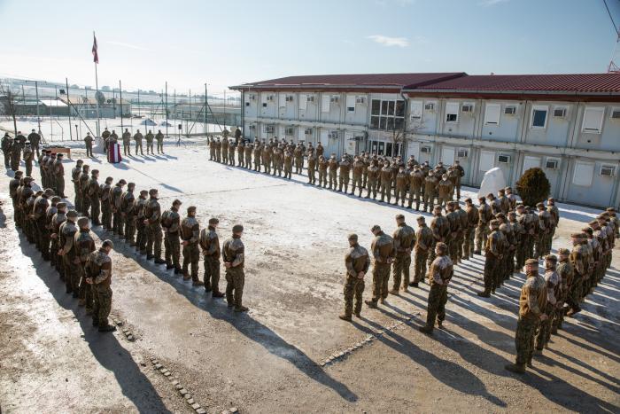  Latvijas nacionālā kontingenta svinīgā izvade un apbalvošana Kosovā