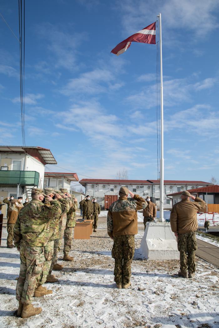  Latvijas nacionālā kontingenta svinīgā izvade un apbalvošana Kosovā