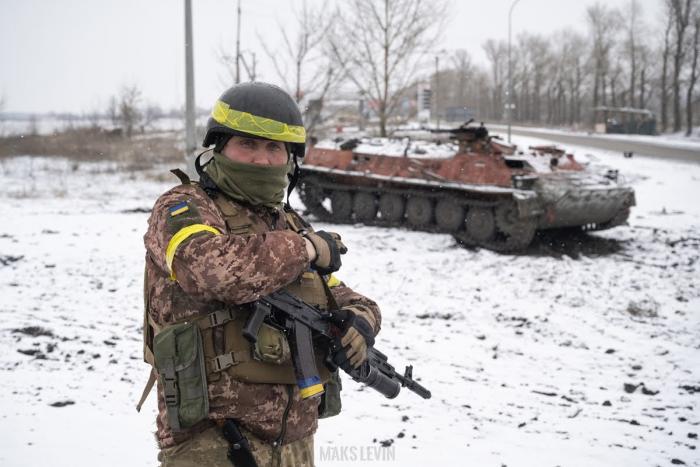 Ukrainas karavīri karā pret Krievijas iebrucējiem