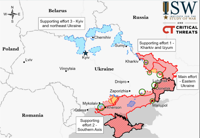 Krievijas izraisītā kara situācija – 18. aprīlis