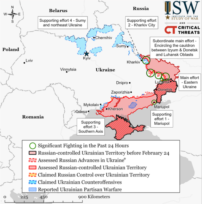 Krievijas izraisītā kara situācija – 8. maijs 