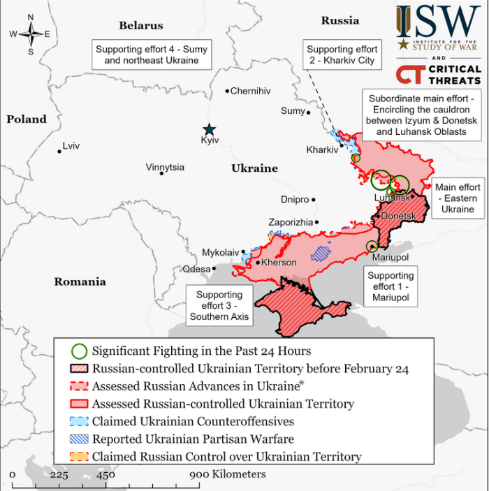 Krievijas izraisītā kara situācija – 15. maijs