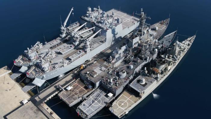 NATO valstu kuģi Aksazas Jūras spēku bāzē Vidusjūrā pulcējas uz mācībām "Dynamic Mariner"