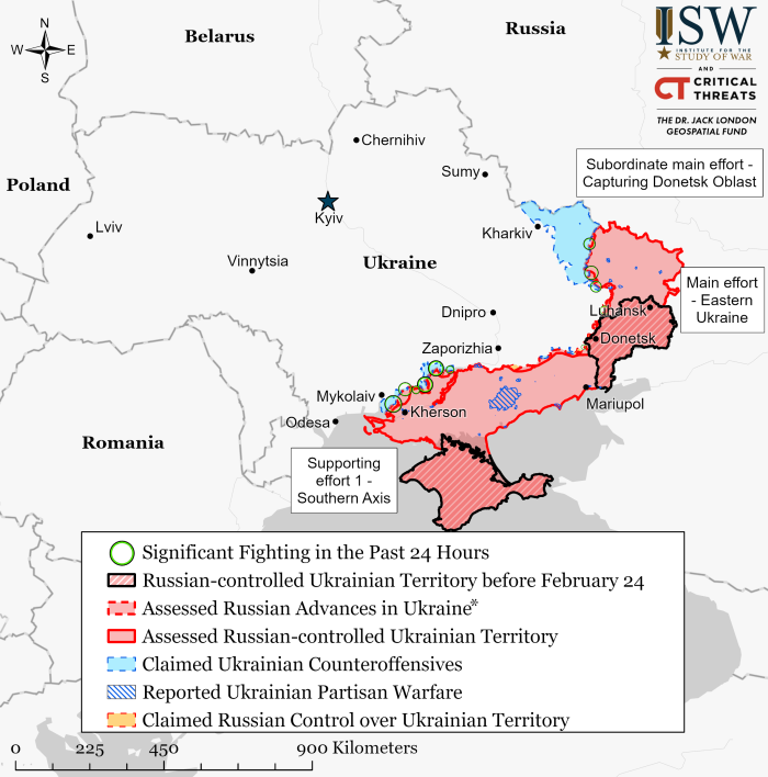 Krievijas izraisītā kara situācija – 22. septembris