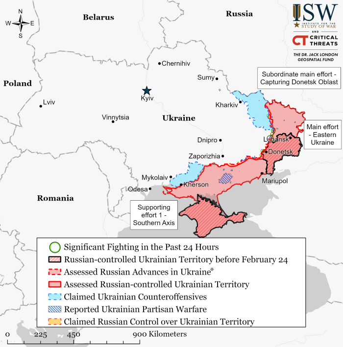 Krievijas izraisītā kara situācija – 21. novembris