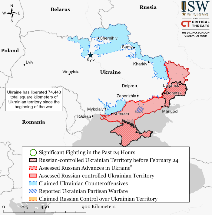 Krievijas izraisītā kara situācija – 13. novembris
