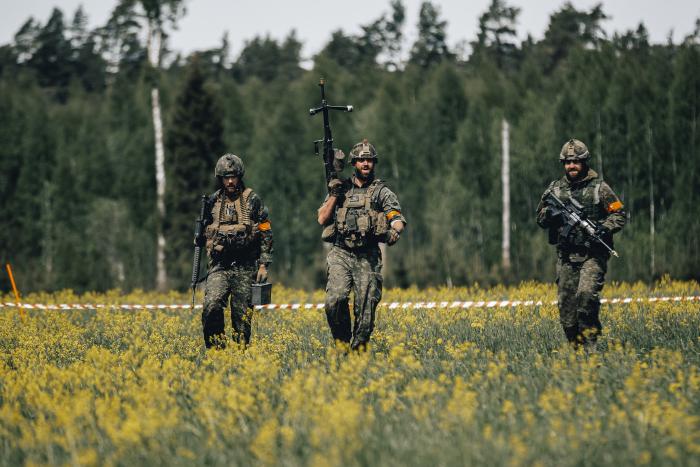 NATO paplašinātās klātbūtnes kaujas grupas karavīri piedalās mācībās "Namejs 2022"