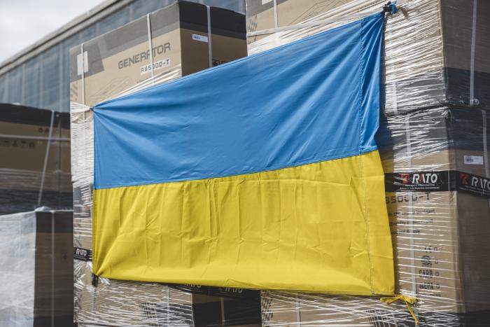Foto: Uzņēmēju iniciatīvas "Brīva Ukraina Eiropā" sagādātā palīdzības krava Ukrainas aizstāvjiem / štāba virsseržants Gatis Indrēvics / Aizsardzības ministrija
