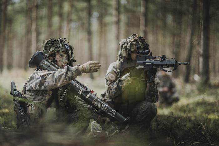 Sauszemes spēku Mehanizētās kājnieku brigādes karavīri mācībās "Namejs 2021" 