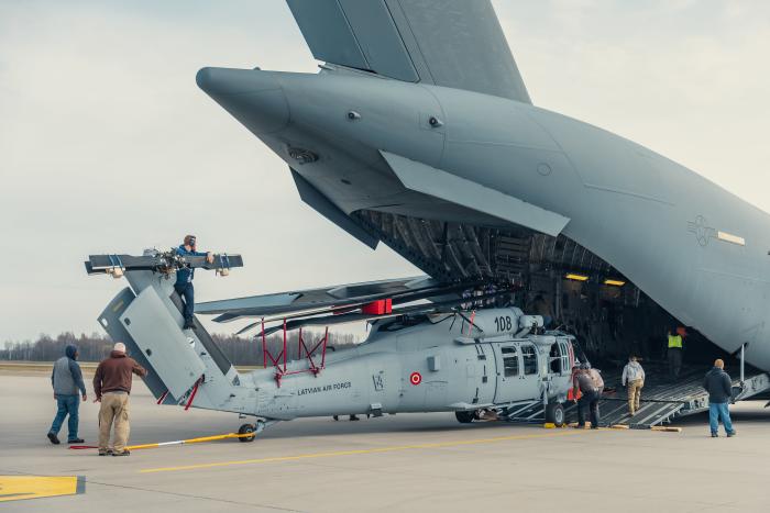 NBS Gaisa spēku jauno helikopteru "Black Hawk" saņemšana Lielvārdes Gaisa spēku bāzē