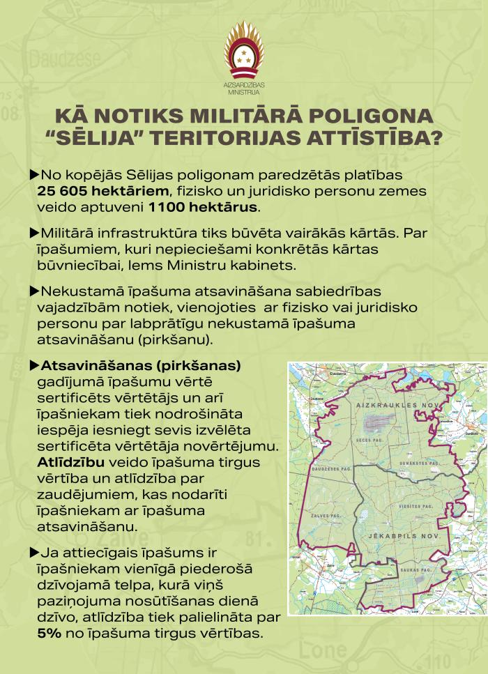 Poligona "Sēlija" infografika/Aizsardzības ministrija