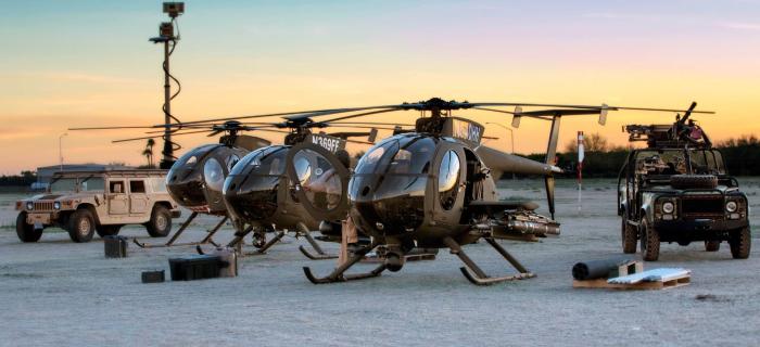 Foto: ASV kompānijas "MD Helicopters" ražotais daudzfunkcionālie helikopteri MD 530F/MDHelicopters.com
