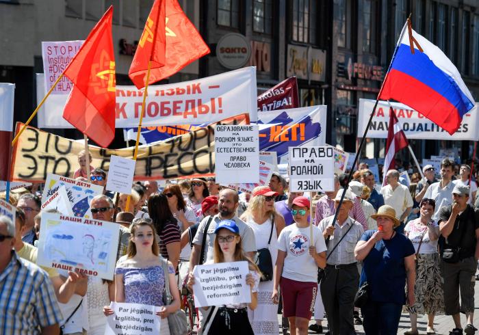 Latvijas Krievu savienība 2018. gadā rīko protestu pret izglītības reformu