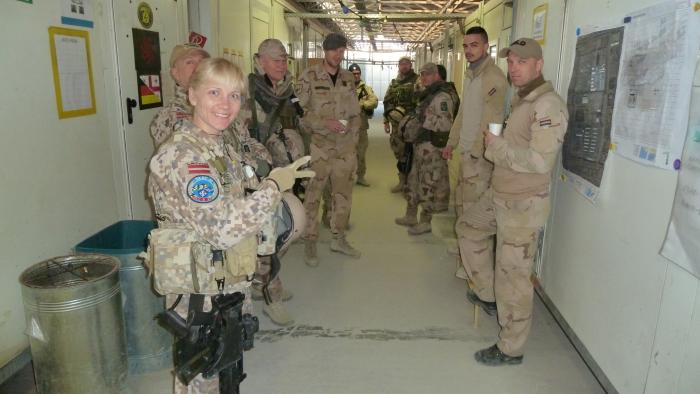 Pulkvežleitnante Antoņina Bļodone misijā Afganistānā. 