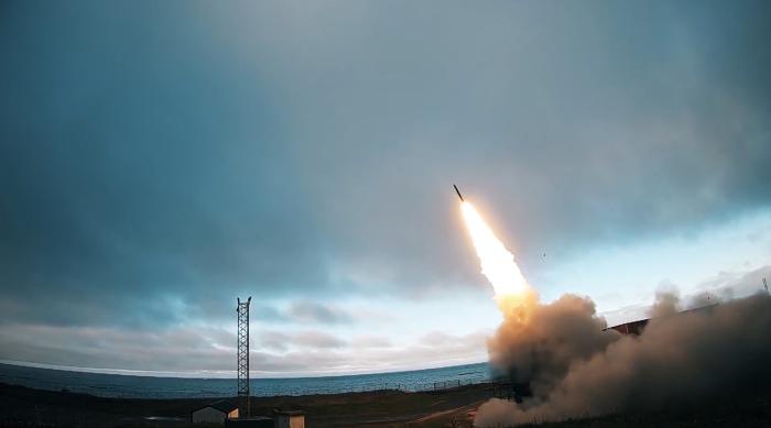 GLSDB raķetes palaišana / Foto: AFP/Scanpix