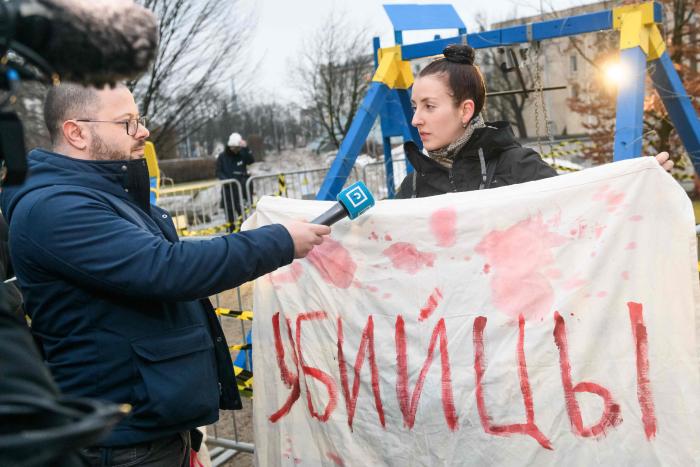 Protests pret Krievijas agresiju Ukrainā