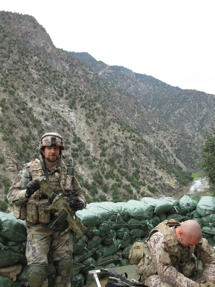 E. Svenčs kaujas priekšpostenī, Nuristānas provincē, Afganistānā 2009.gads