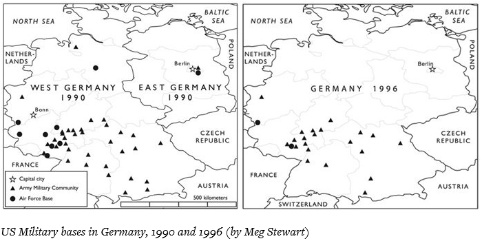 ASV militārās bāzes Rietumvācijā 1990. gadā un Vācijā 1996. gadā.