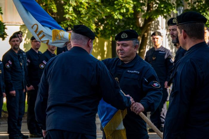 Jūras spēku Jūras novērošanas un sakaru dienesta komandiera maiņas ceremonija