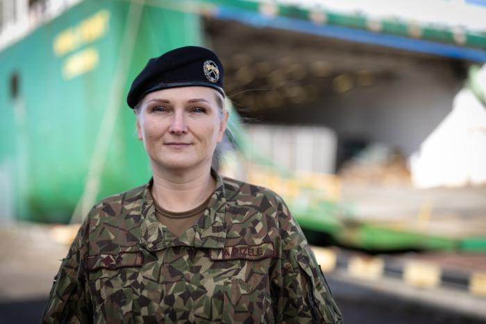 Zemessardzes 4. Kurzememes brigādes 46. kājnieku bataljona komandiere, pulkvežleitnante Anita Pizele