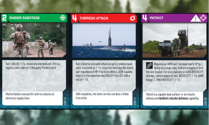 Spēles kārtis. Foto: Sebastian Bae/"Littoral Commander: The Baltic"