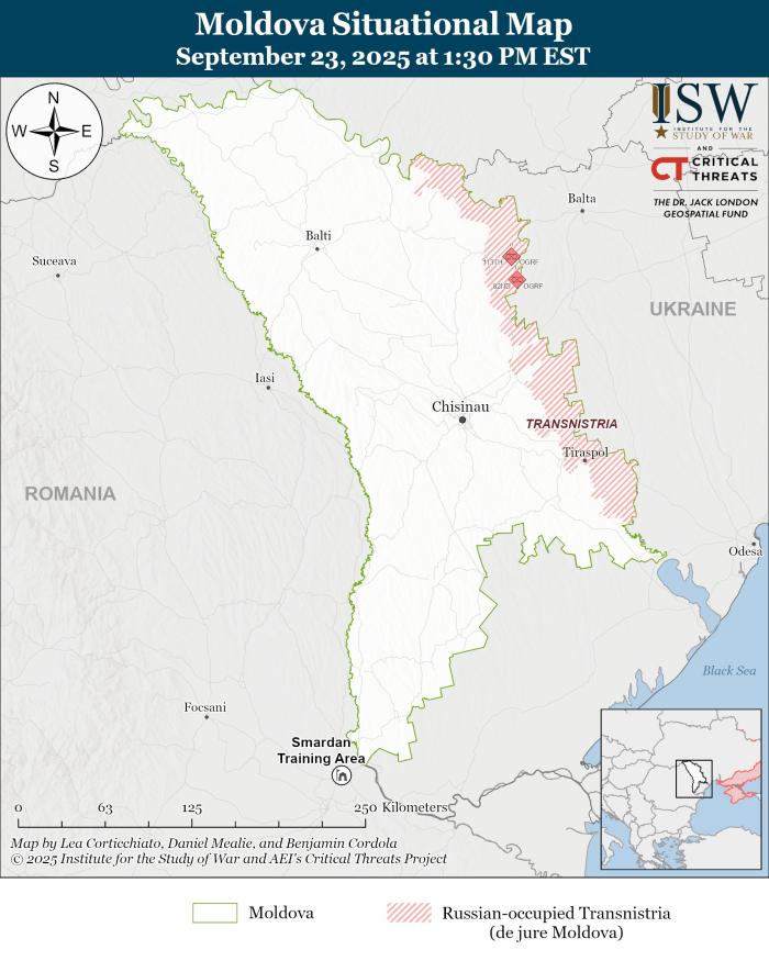 Karte ar situāciju Moldovā