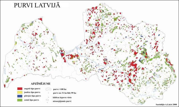 Latvijas purvu karte