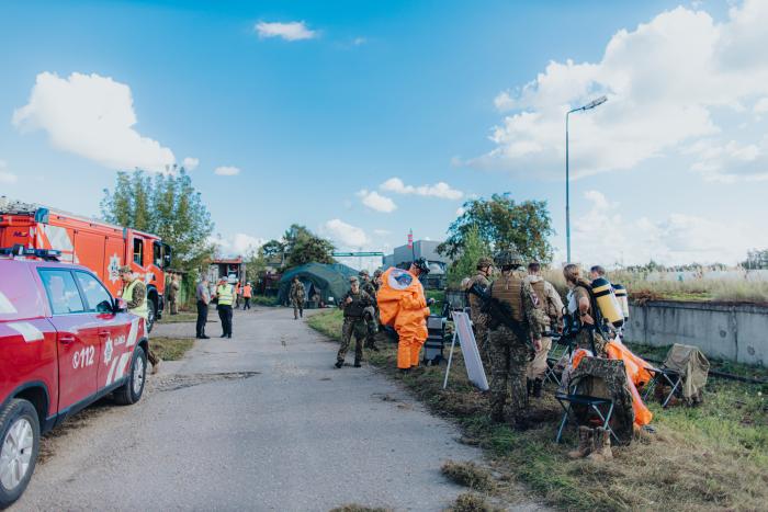 Mācību “Namejs” ietvaros izspēlē ķīmiska incidenta novēršanu