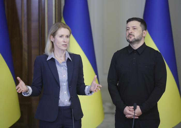 Kaja Kallasa un Volodimirs Zelenskis