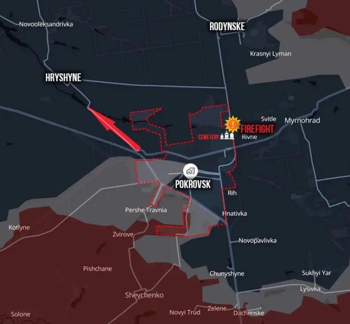 Situācija kartē Pokrovskas apkaimē