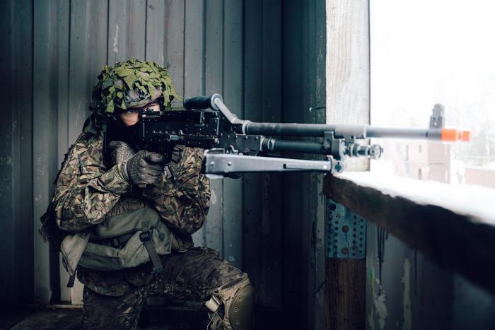 Foto: Sauszemes spēku Mehanizētās kājnieku brigādes karavīri piedalās grupas komandieru apmācību kursā / Armīns Janiks / Aizsardzības ministrija