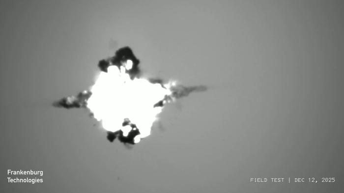 Foto: Uzņēmuma "Frankenburg Technologies" pretdronu raķešu kaujas šaušanas testi Ādažu poligonā / "Frankenburg Technologies"