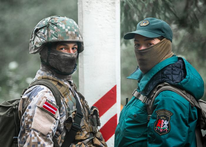 Zemessardzes 3.Latgales brigādes sadarbība ar Valsts robežsardzi uz Latvijas - Baltkrievijas robežas