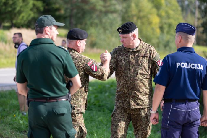 Pulkvedis G. Vizulis mācību "Namejs" laikā Latgalē