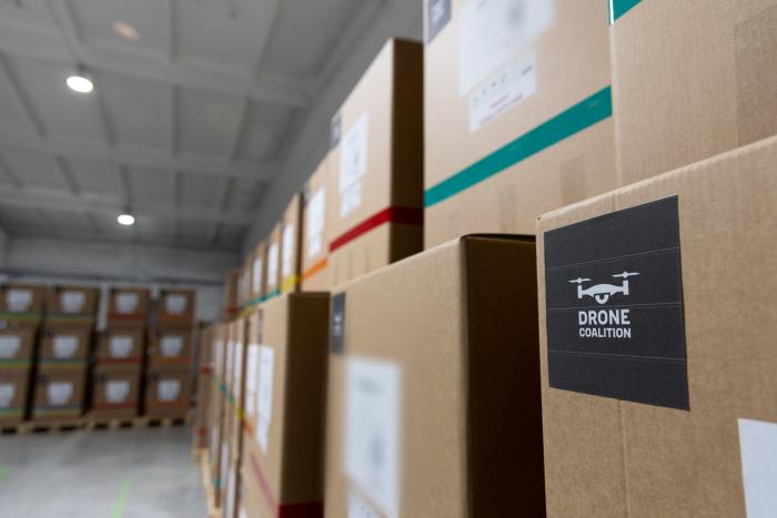 Dronu koalīcijas sūtījumi Ukrainai.