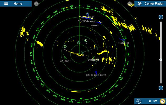 AIS mērķa informācija radara attēlā