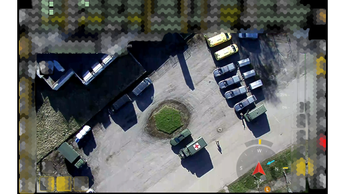 Skats no BPLA paralēli notiekošo medicīnas mācību "AUSMA" laikā / vsrž. E. Grundšteins / NBS